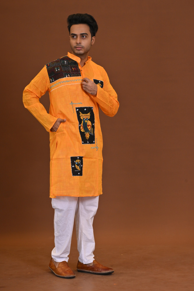 Fish Applique Cotton Kurta
