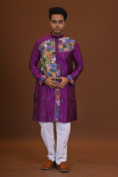Bangalore Silk Kantha Kurta