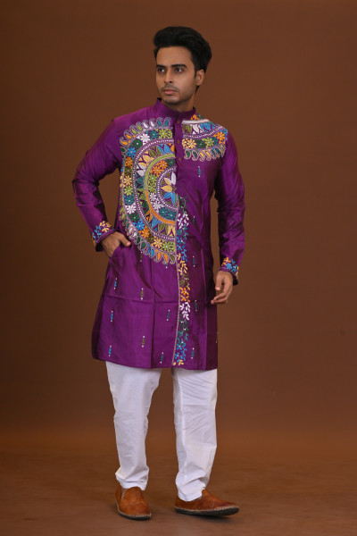 Bangalore Silk Kantha Kurta