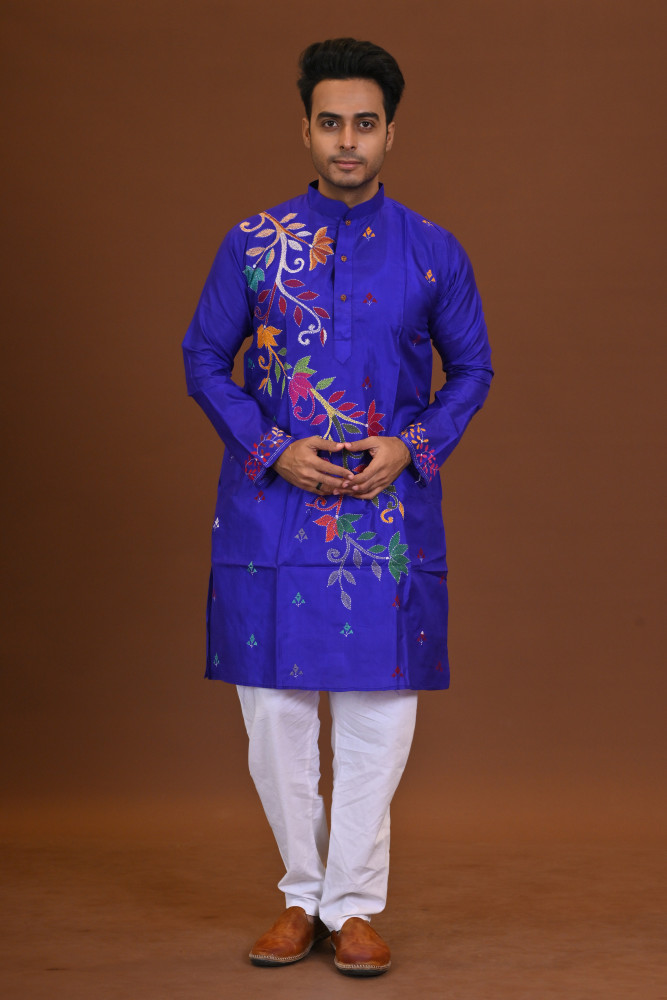 Bangalore Silk Kantha Kurta