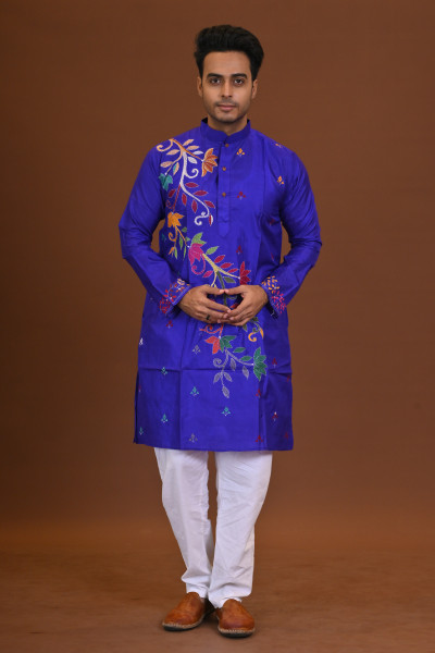 Bangalore Silk Kantha Kurta