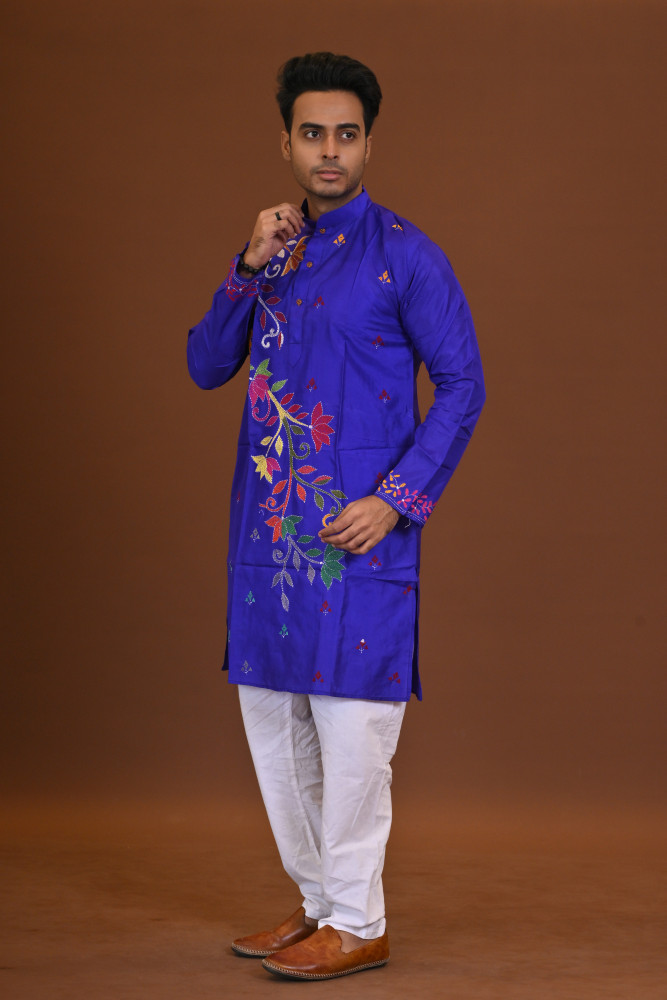 Bangalore Silk Kantha Kurta