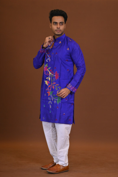 Bangalore Silk Kantha Kurta