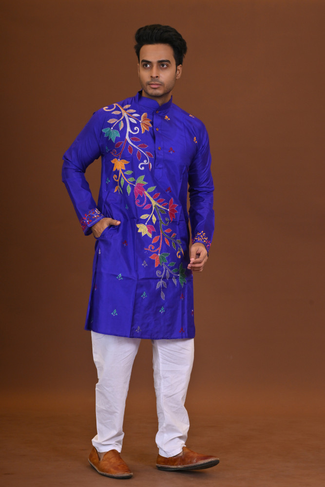 Bangalore Silk Kantha Kurta