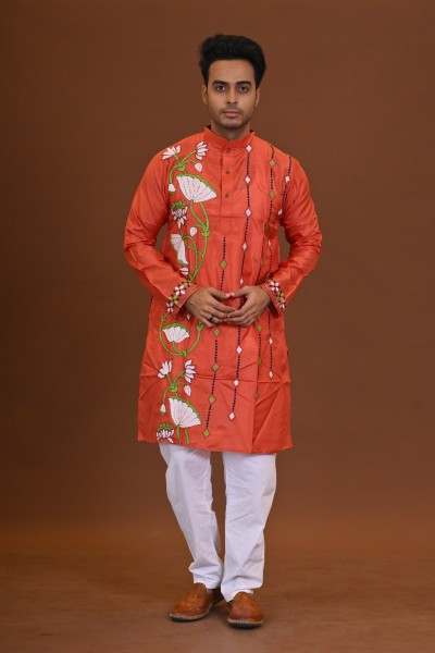 Bangalore Silk Kantha Kurta