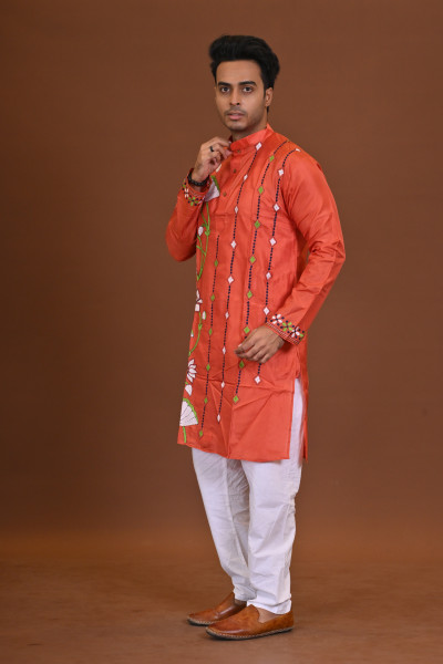 Bangalore Silk Kantha Kurta