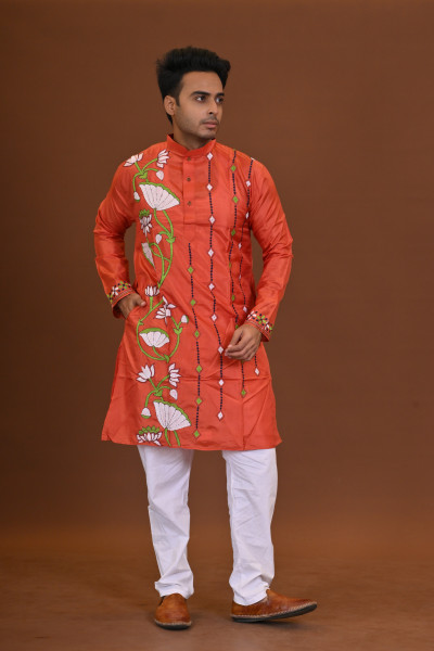 Bangalore Silk Kantha Kurta