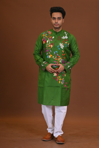 Bangalore Silk Kantha Kurta