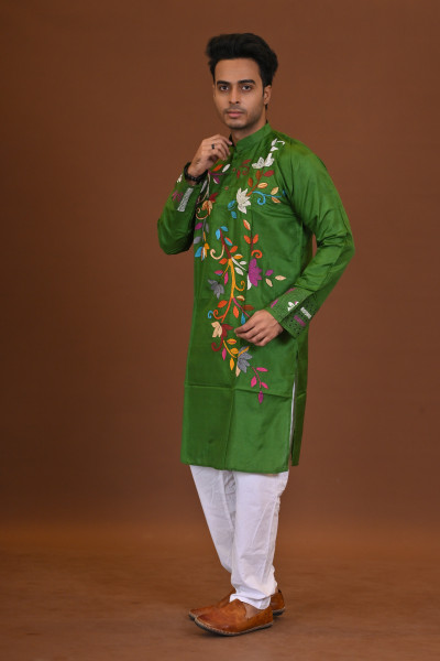 Bangalore Silk Kantha Kurta