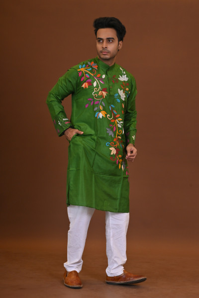 Bangalore Silk Kantha Kurta