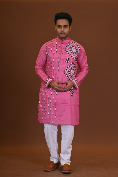 Bangalore Silk Kantha Kurta