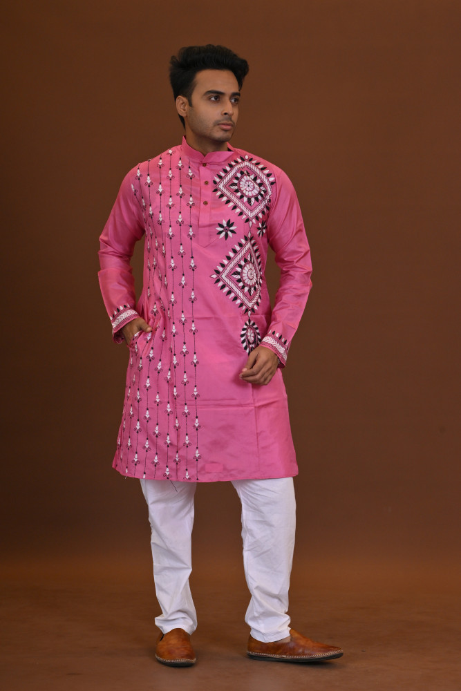 Bangalore Silk Kantha Kurta