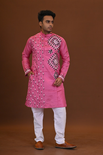 Bangalore Silk Kantha Kurta