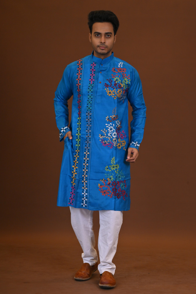 Bangalore Silk Kantha Kurta