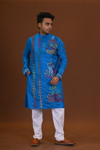 Bangalore Silk Kantha Kurta