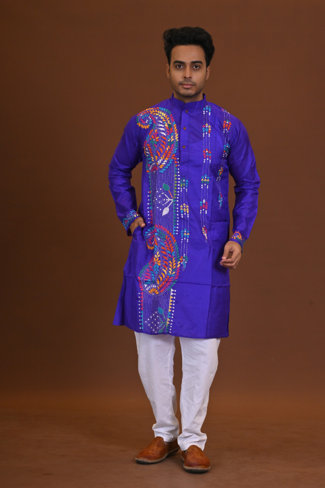 Bangalore Silk Kantha Kurta