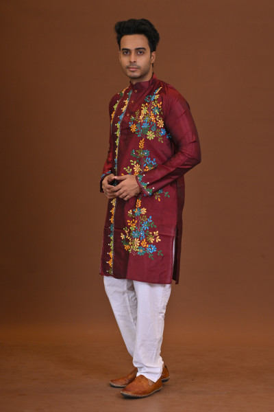 Bangalore Silk Kantha Kurta