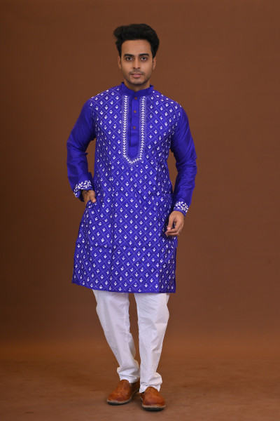 Bangalore Silk Kantha Kurta
