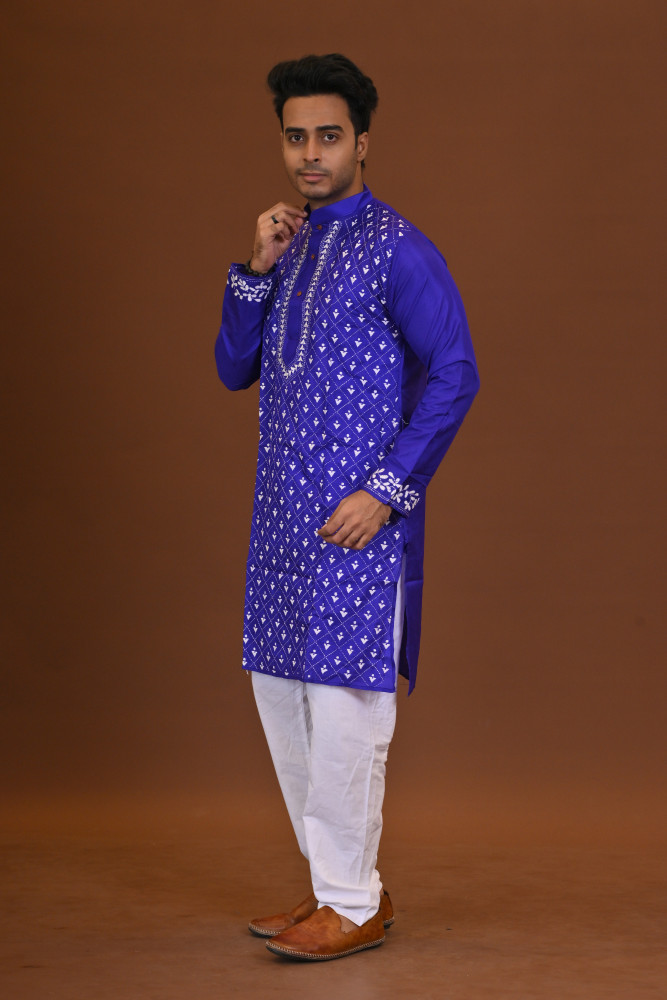 Bangalore Silk Kantha Kurta