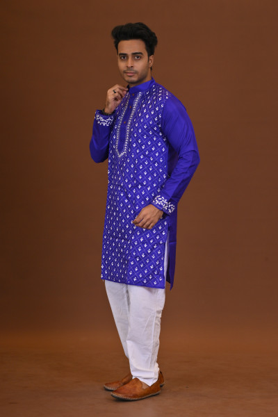 Bangalore Silk Kantha Kurta