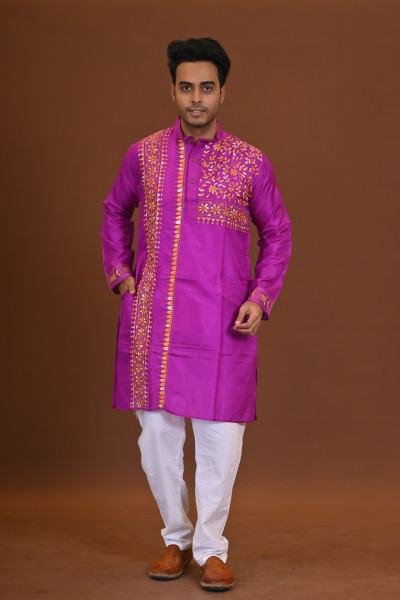 Bangalore Silk Kantha Kurta