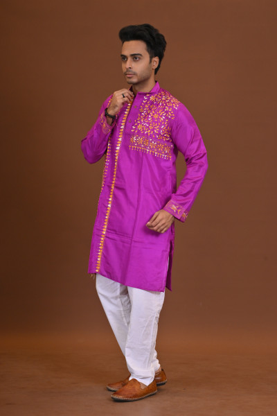 Bangalore Silk Kantha Kurta