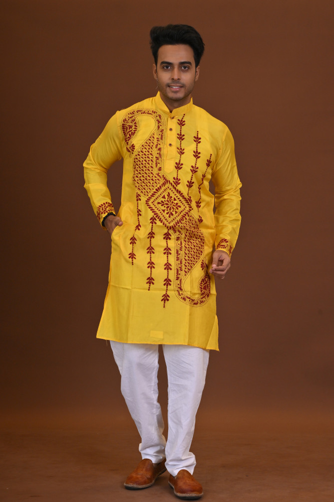 Bangalore Silk Kantha Kurta