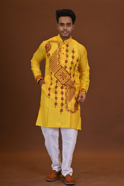 Bangalore Silk Kantha Kurta