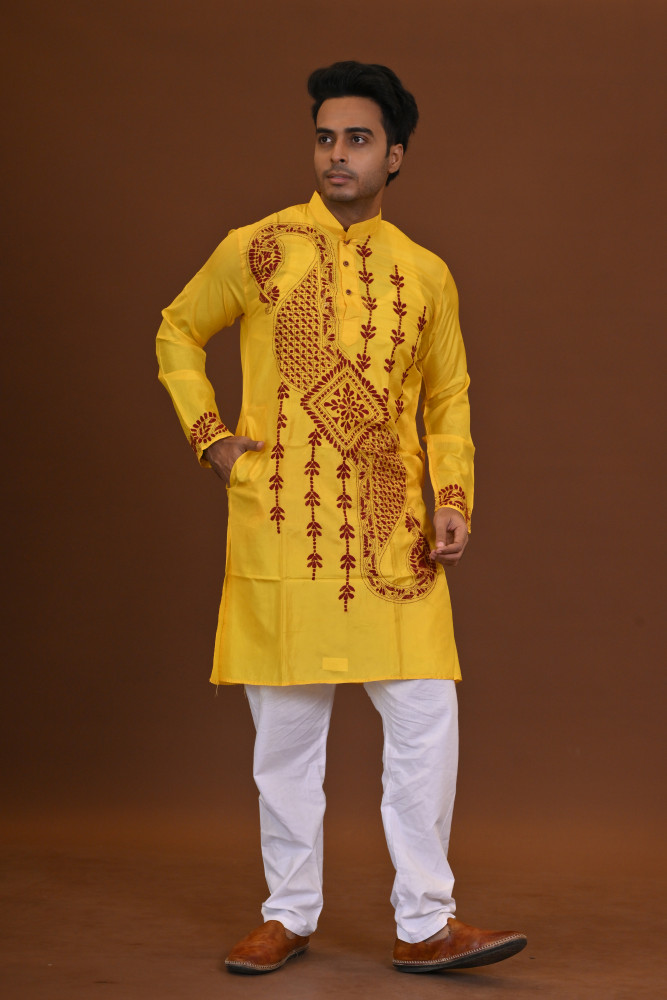 Bangalore Silk Kantha Kurta