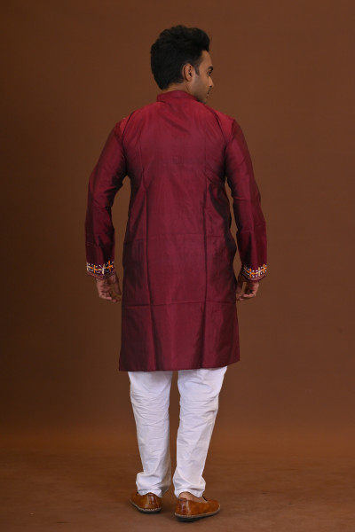 Bangalore Silk Kantha Kurta