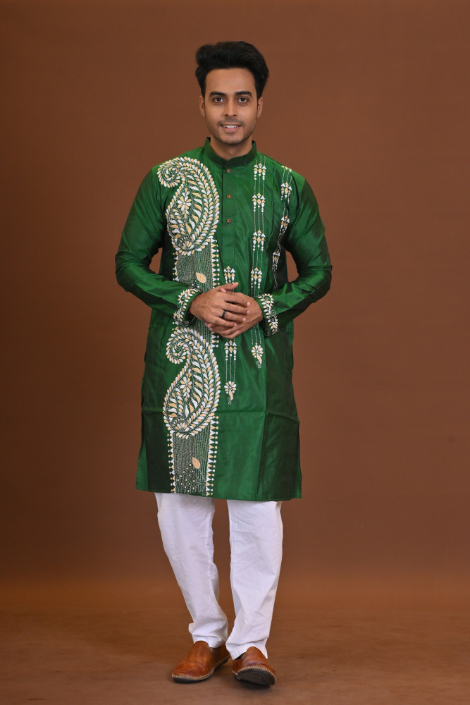 Bangalore Silk Kantha Kurta