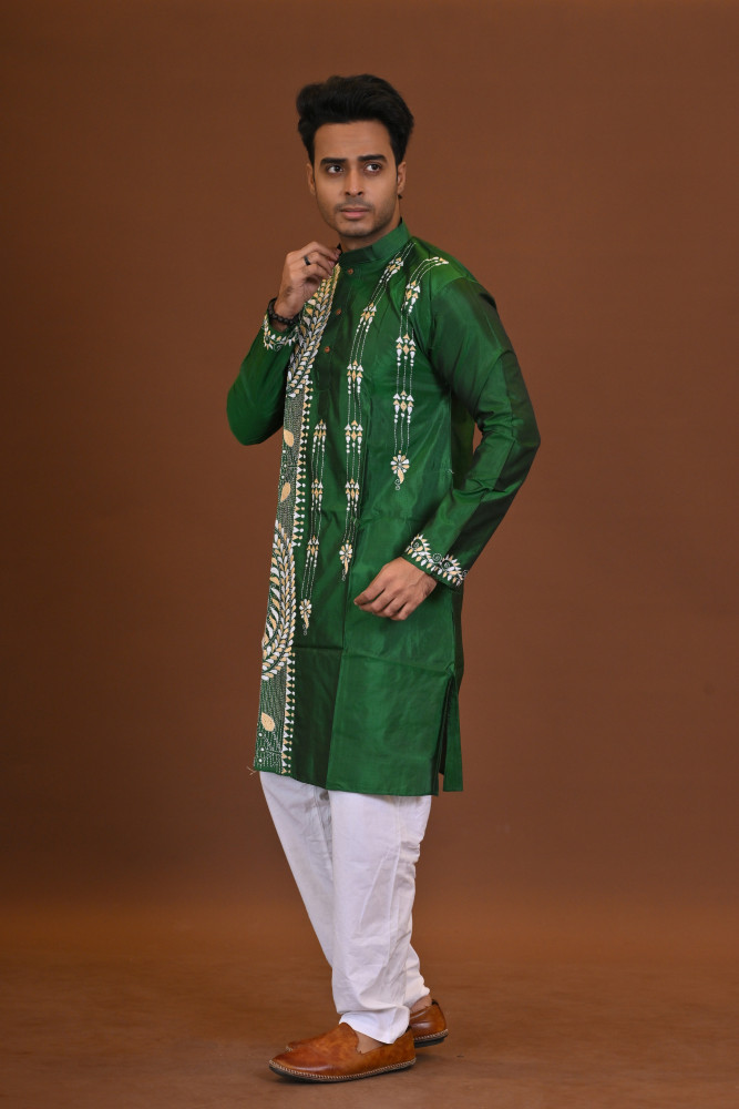 Bangalore Silk Kantha Kurta