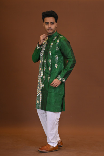 Bangalore Silk Kantha Kurta