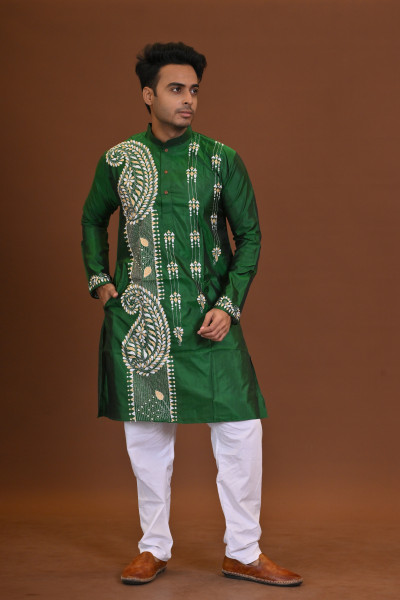 Bangalore Silk Kantha Kurta