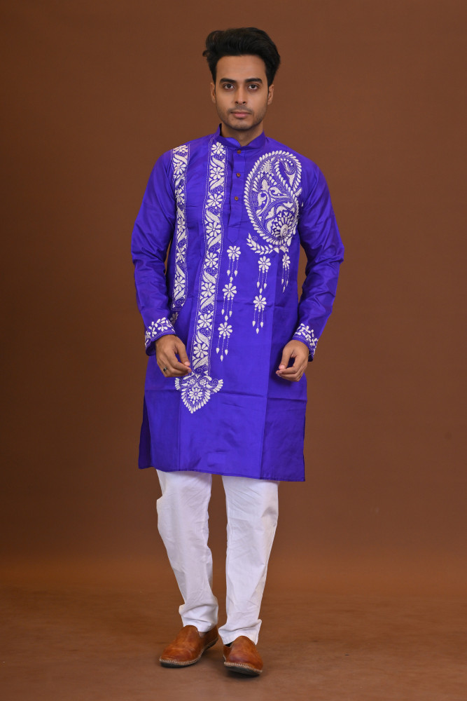 Bangalore Silk Kantha Kurta