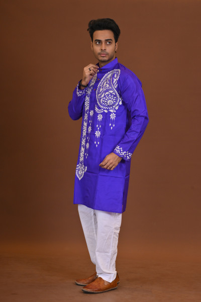 Bangalore Silk Kantha Kurta