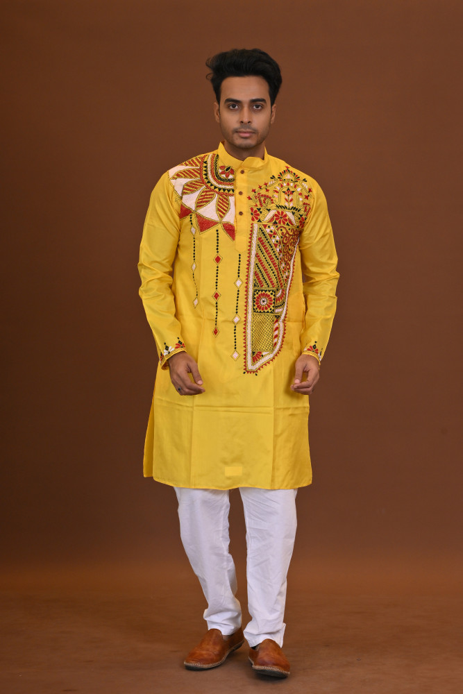 Bangalore Silk Kantha Kurta