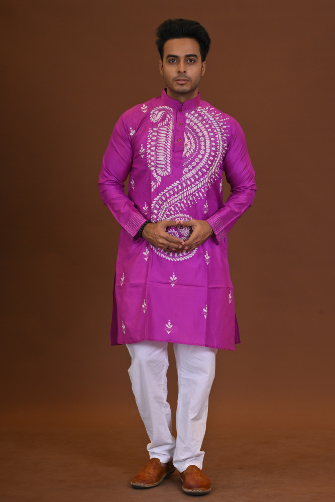 Bangalore Silk Kantha Kurta