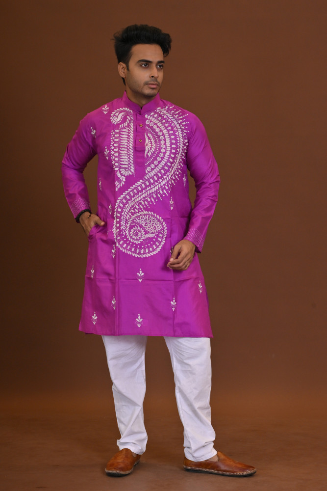 Bangalore Silk Kantha Kurta