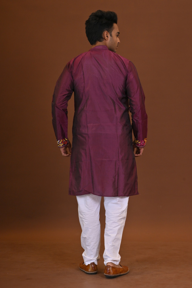 Blended Silk Kantha Kurta
