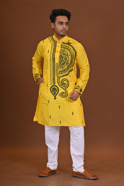Bangalore Silk Kantha Kurta