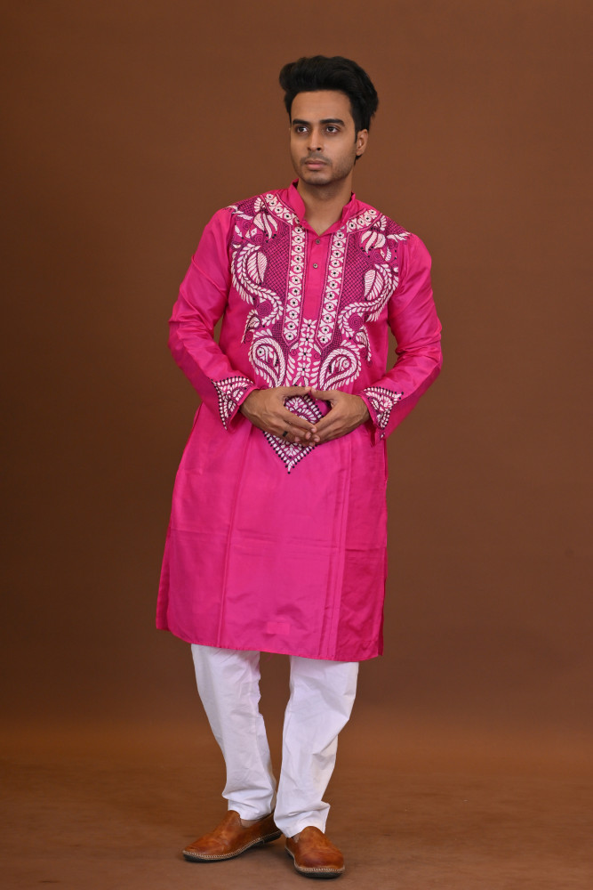 Bangalore Silk Kantha Kurta