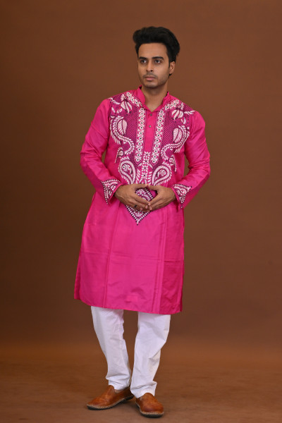 Bangalore Silk Kantha Kurta