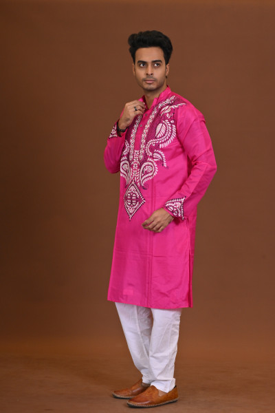 Bangalore Silk Kantha Kurta