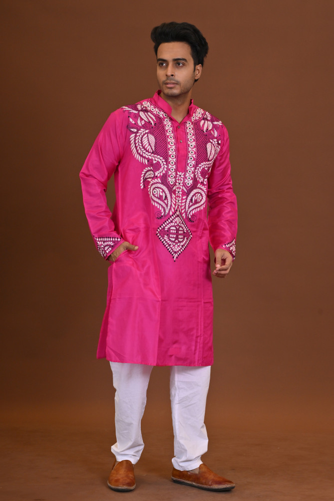 Bangalore Silk Kantha Kurta