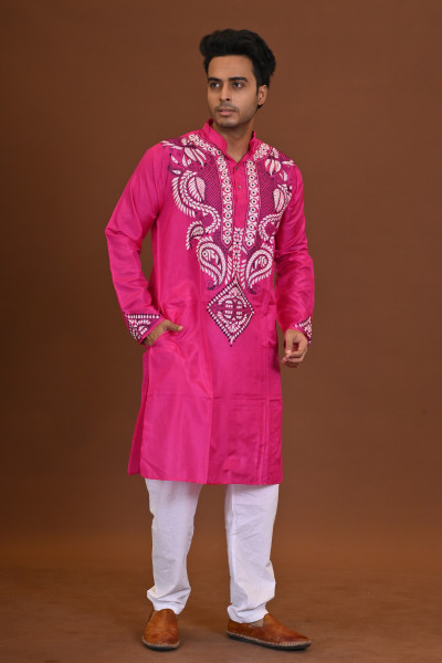 Bangalore Silk Kantha Kurta