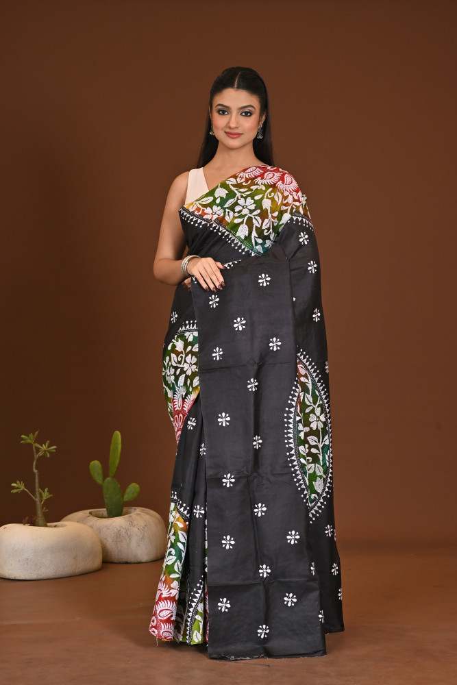 Image of GACHI SILK KANTHA SAREE