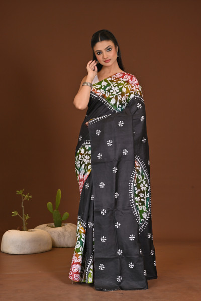 GACHI SILK KANTHA SAREE