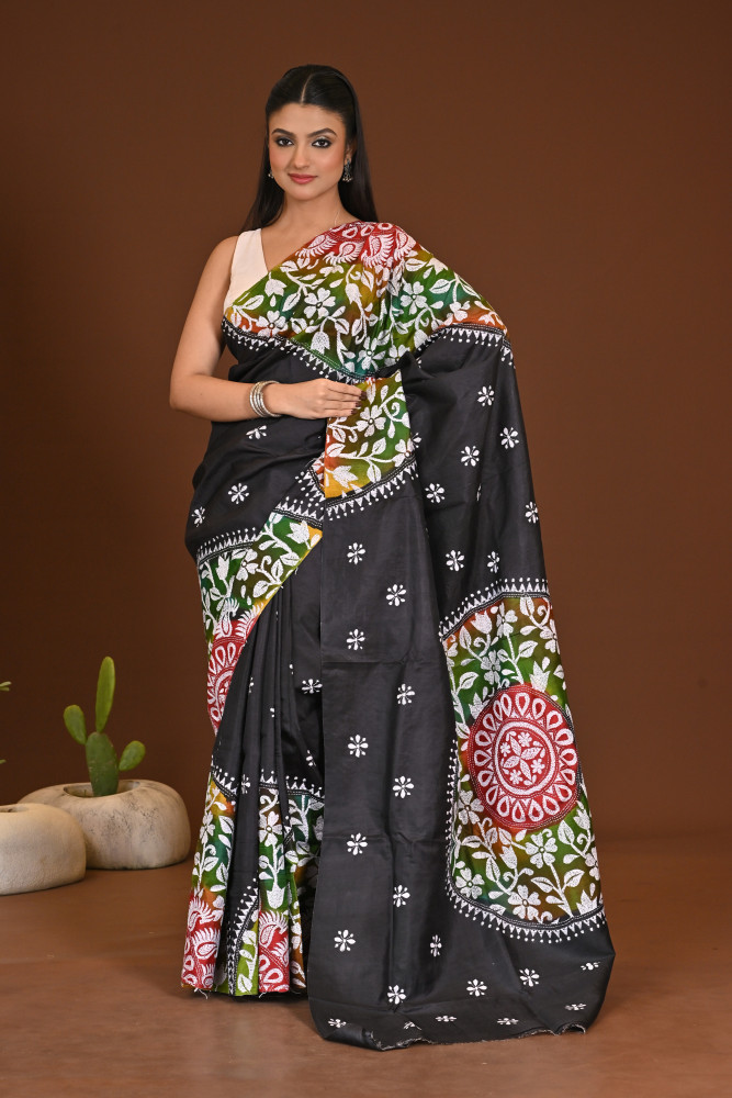 GACHI SILK KANTHA SAREE