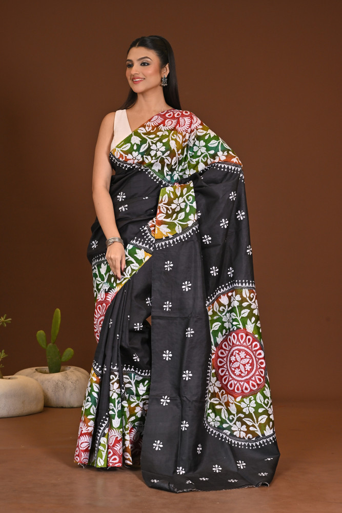 GACHI SILK KANTHA SAREE